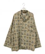 PENNEYペニー）の古着「ヴィンテージ総柄オープンカラーシャツ」｜ブラウン