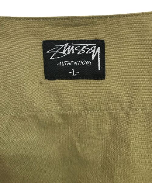 stussy（ステューシー）stussy (ステューシー) ワッペンミリタリーシャツ ベージュ サイズ:Lの古着・服飾アイテム