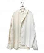 LiNoHリノー）の古着「DRAPE LAYERED SHIRT」｜ベージュ