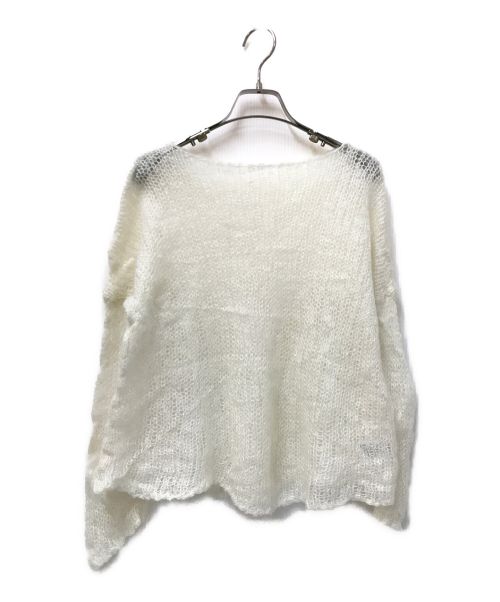 Curensology（カレンソロジー）Curensology (カレンソロジー) フラジールモヘヤニットプルオーバー ホワイト サイズ:Fの古着・服飾アイテム