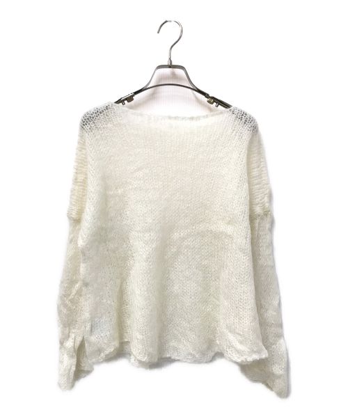 Curensology（カレンソロジー）Curensology (カレンソロジー) フラジールモヘヤニットプルオーバー ホワイト サイズ:Fの古着・服飾アイテム