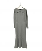 Nobleノーブル）の古着「デコルテオープンニットワンピース」｜グレー