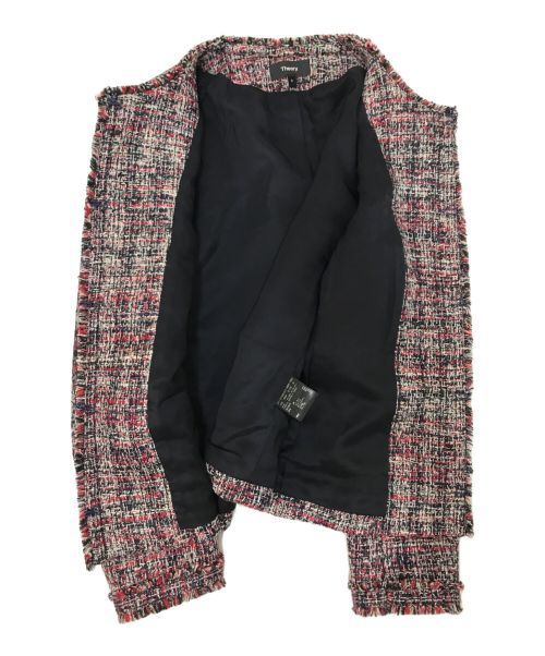 theory（セオリー）theory (セオリー) BEVERLYTWEEDFRINGESLIMJKT レッドの古着・服飾アイテム