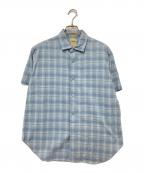 sancaサンカ）の古着「DOBBY CHECK MINIMAL S/S SHIRTS」｜ブルー