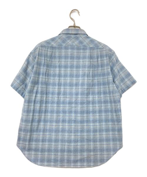 sanca（サンカ）sanca (サンカ) DOBBY CHECK MINIMAL S/S SHIRTS ブルー サイズ:1の古着・服飾アイテム