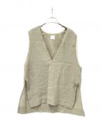 Spick and Spanスピックアンドスパン）の古着「リネンツイードベスト」｜ベージュ