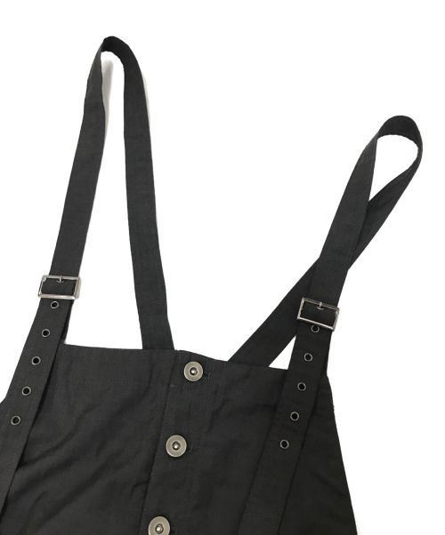 grn（ジーアールエヌ）grn (ジーアールエヌ) オーバーオール ブラック サイズ:Lの古着・服飾アイテム