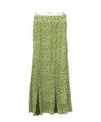 CLANEクラネ）の古着「PLEATS FLORET SKIRT スカート」｜グリーン