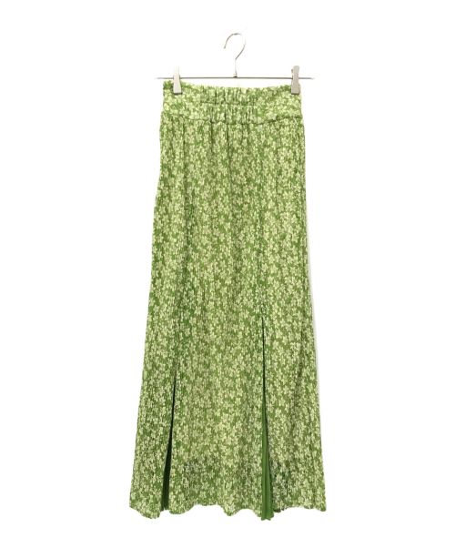 CLANE（クラネ）CLANE (クラネ) PLEATS FLORET SKIRT スカート グリーンの古着・服飾アイテム