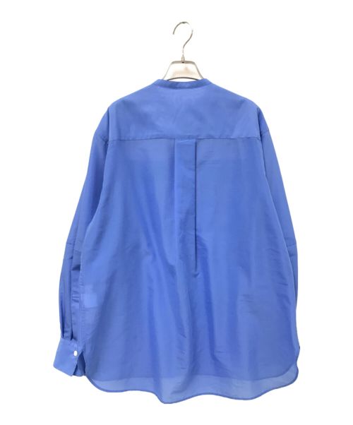 IENA（イエナ）IENA (イエナ) シアー バンドカラーシャツ ブルー サイズ:38の古着・服飾アイテム