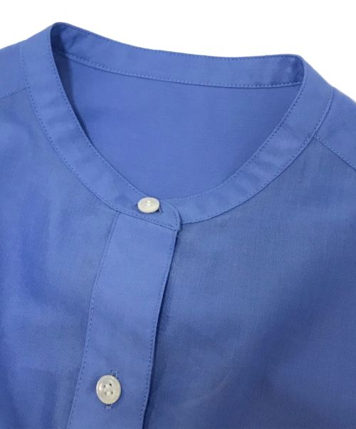 IENA（イエナ）IENA (イエナ) シアー バンドカラーシャツ ブルー サイズ:38の古着・服飾アイテム
