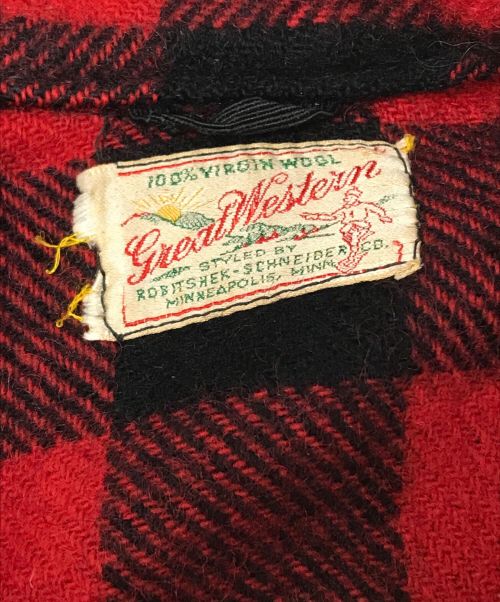 greatwestern（グレートウエスタン）greatwestern (グレートウエスタン) バッファローチェックシャツジャケット レッド サイズ:下記参照の古着・服飾アイテム