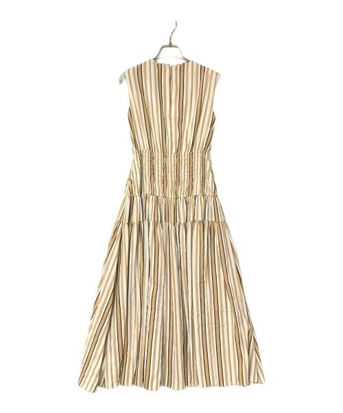 CELFORD（セルフォード）CELFORD (セルフォード) マルチストライプマキシワンピース ブラウン サイズ:36の古着・服飾アイテム