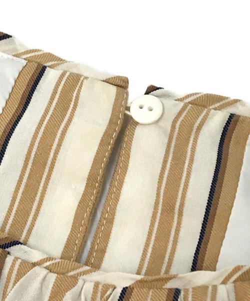 CELFORD（セルフォード）CELFORD (セルフォード) マルチストライプマキシワンピース ブラウン サイズ:36の古着・服飾アイテム