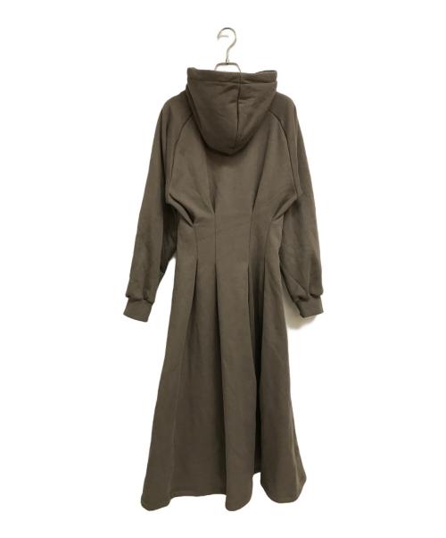 maison de lyla（メゾンドライラ）maison de lyla (メゾンドライラ) ウエストタックパーカーワンピ ブラウン サイズ:Freeの古着・服飾アイテム