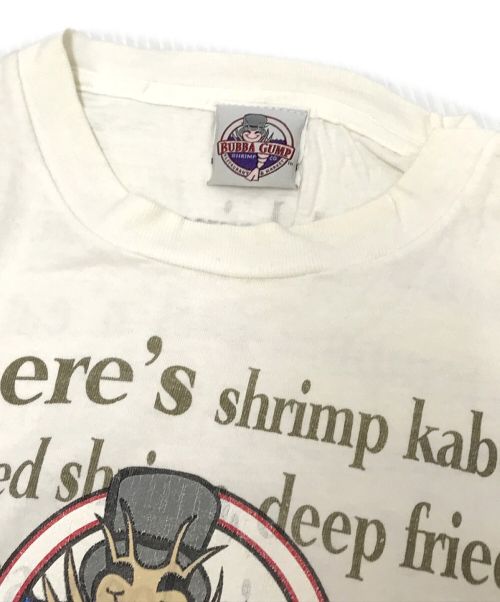 BUBBA GUMP（ババ ガンプ）BUBBA GUMP (ババ ガンプ) 90's総柄プリントTシャツ アイボリー サイズ:XLの古着・服飾アイテム