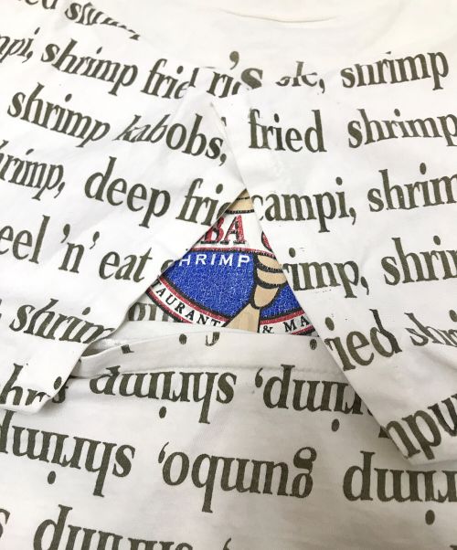 BUBBA GUMP（ババ ガンプ）BUBBA GUMP (ババ ガンプ) 90's総柄プリントTシャツ アイボリー サイズ:XLの古着・服飾アイテム