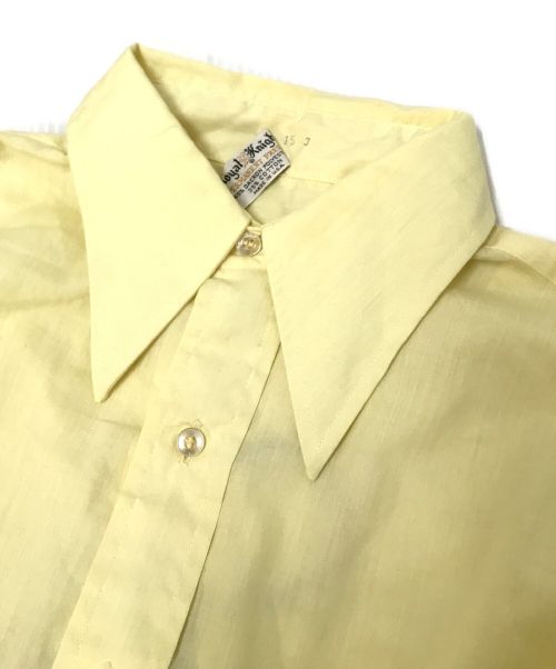 Royal kinght（ロイヤル ナイト）Royal kinght (ロイヤル ナイト) 70'sヴィンテージシャツ イエロー サイズ:15の古着・服飾アイテム
