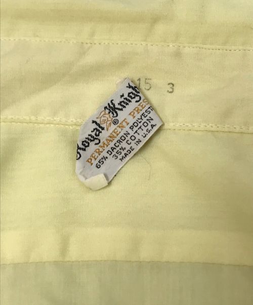 Royal kinght（ロイヤル ナイト）Royal kinght (ロイヤル ナイト) 70'sヴィンテージシャツ イエロー サイズ:15の古着・服飾アイテム