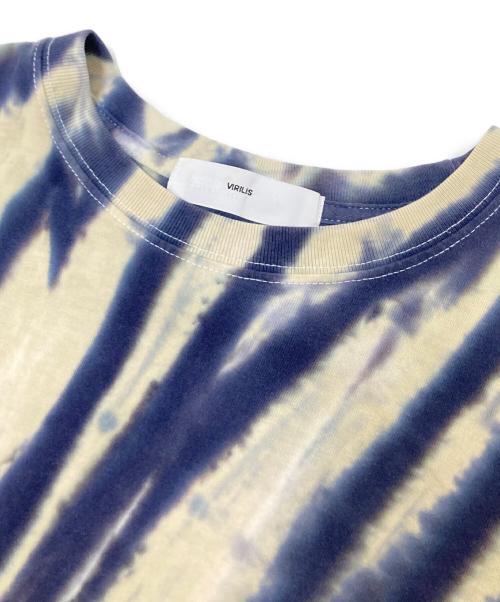 TOGA VIRILIS（トーガ ビリリース）TOGA VIRILIS (トーガ ビリリース) タイダイクルーネックTシャツ ネイビー×ベージュ サイズ:下記参照の古着・服飾アイテム
