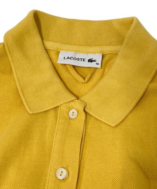 LACOSTE（ラコステ）LACOSTE (ラコステ) ベルト付ノースリーブワンピース イエロー サイズ:38の古着・服飾アイテム