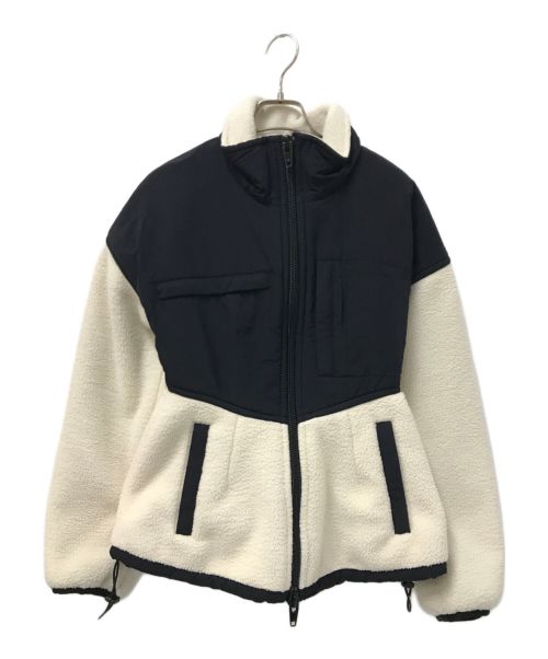 ALEXANDER WANG（アレキサンダー・ワン）ALEXANDER WANG (アレキサンダーワン) Oversized Fleece Jacket アイボリー×ブラック サイズ:XSの古着・服飾アイテム