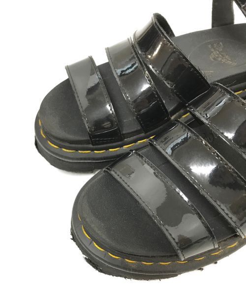 Dr.Martens（ドクターマーチン）Dr.Martens (ドクターマーチン) エナメルストラップサンダル ブラック サイズ:US:6Lの古着・服飾アイテム