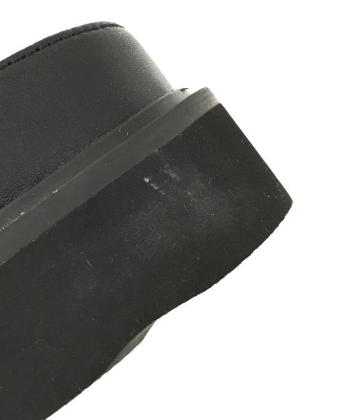 MOHI（モヒ）MOHI (モヒ) ダブルベルト スタッズ ストラップ レザー サンダル ブラック サイズ:37の古着・服飾アイテム