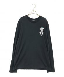 PS Paul Smith（ＰＳポールスミス）の古着「CLOUD ZEBRA ロングスリーブプリントTシャツ」｜ネイビー