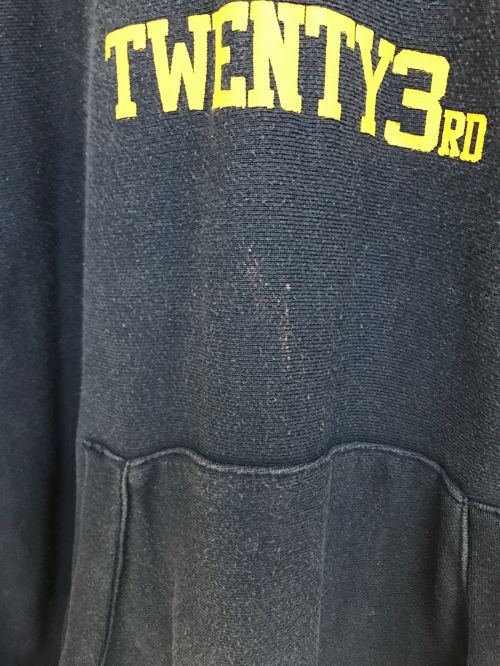 stussy（ステューシー）stussy (ステューシー) カレッジプリントパーカー ネイビー サイズ:Lの古着・服飾アイテム