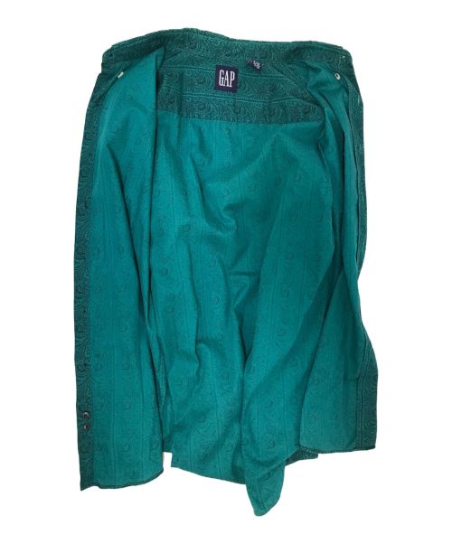 GAP（ギャップ）GAP (ギャップ) ペイズリー柄BDシャツ グリーン サイズ:Lの古着・服飾アイテム