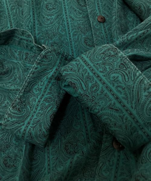 GAP（ギャップ）GAP (ギャップ) ペイズリー柄BDシャツ グリーン サイズ:Lの古着・服飾アイテム