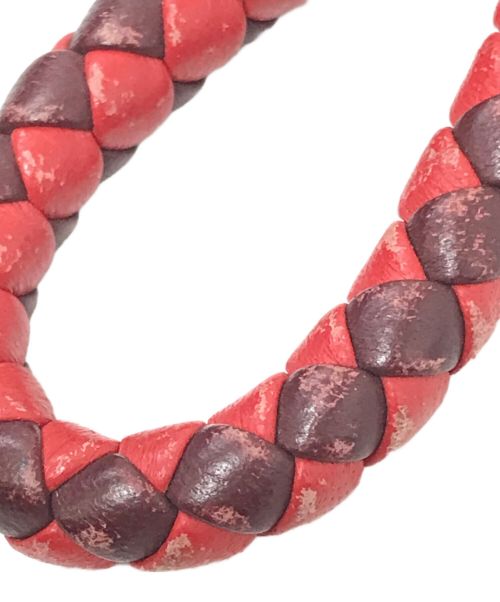 BOTTEGA VENETA（ボッテガベネタ）BOTTEGA VENETA (ボッテガベネタ) イントレチャートキーホルダー レッド サイズ:下記参照の古着・服飾アイテム