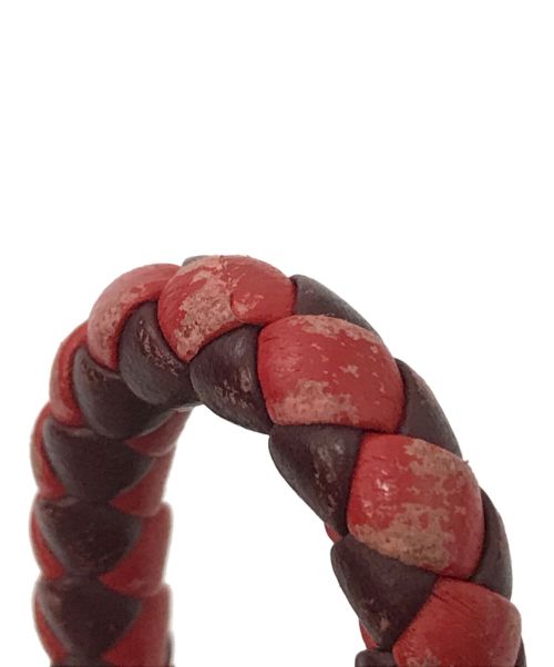 BOTTEGA VENETA（ボッテガベネタ）BOTTEGA VENETA (ボッテガベネタ) イントレチャートキーホルダー レッド サイズ:下記参照の古着・服飾アイテム