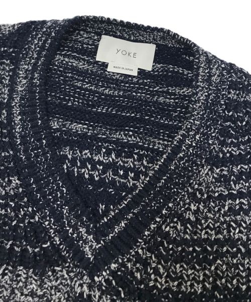 YOKE（ヨーク）YOKE (ヨーク) 5G OVERSIZED V-NECK KNIT VEST ネイビー サイズ:Mの古着・服飾アイテム