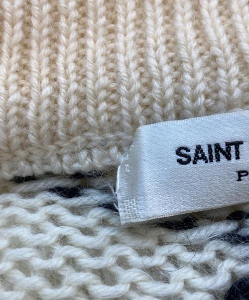 Saint Laurent Paris（サンローランパリ）Saint Laurent Paris (サンローランパリ) インターシャパターンプルオーバー アイボリー サイズ:XSの古着・服飾アイテム