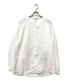 URBAN RESEARCH DOORS（アーバンリサーチドアーズ）の古着「リネンタックボリュームスリーブブラウス」｜ホワイト
