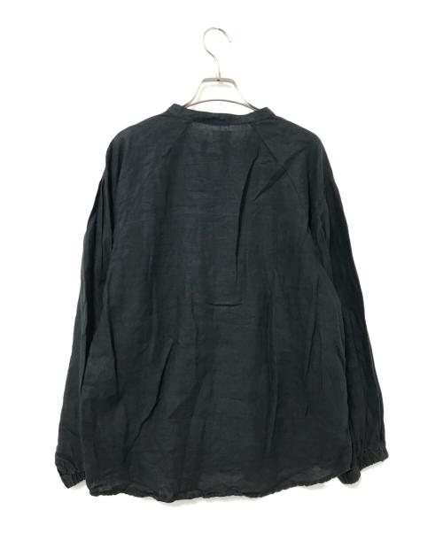 URBAN RESEARCH DOORS（アーバンリサーチドアーズ）URBAN RESEARCH DOORS (アーバンリサーチドアーズ) リネンタックボリュームスリーブブラウス ブラック サイズ:Mの古着・服飾アイテム