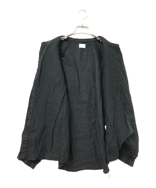URBAN RESEARCH DOORS（アーバンリサーチドアーズ）URBAN RESEARCH DOORS (アーバンリサーチドアーズ) リネンタックボリュームスリーブブラウス ブラック サイズ:Mの古着・服飾アイテム