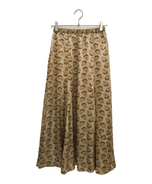 BEAUTY&YOUTH（ビューティーアンドユース）BEAUTY&YOUTH (ビューティーアンドユース) BY フラワープリントマキシスカート -ウォッシャブル- ブラウン サイズ:Ｓの古着・服飾アイテム