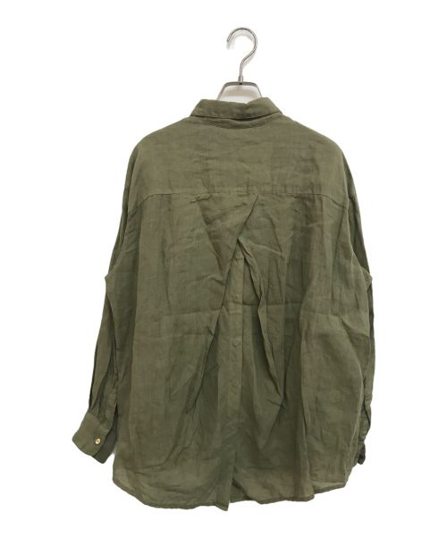 Loungedress（ラウンジドレス）Loungedress (ラウンジドレス) リネンバックタイシャツ オリーブ サイズ:FREEの古着・服飾アイテム