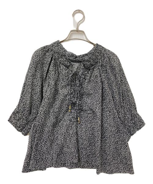 SOLEIAIADO（ソレイアード）SOLEIAIADO (ソレイアード) 花柄ブラウス ブラック サイズ:36の古着・服飾アイテム