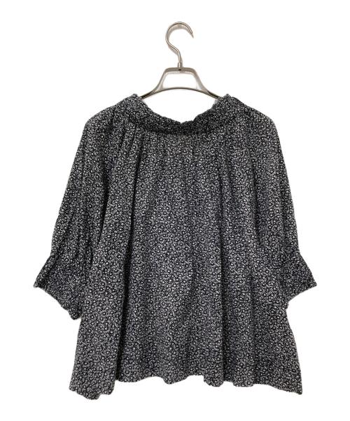 SOLEIAIADO（ソレイアード）SOLEIAIADO (ソレイアード) 花柄ブラウス ブラック サイズ:36の古着・服飾アイテム