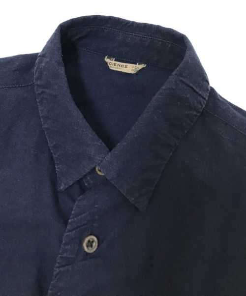 ARTS&SCIENCE（アーツアンドサイエンス）ARTS&SCIENCE (アーツアンドサイエンス) 藍染コットンヘンプシャツ ネイビー サイズ:1の古着・服飾アイテム