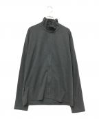 AVIREXアヴィレックス）の古着「DAILY RIB L/S STAND ZIP JKT」｜グレー