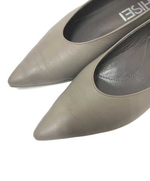 SHISEI（シセイ）SHISEI (シセイ) POINTED U PUMPS グレー サイズ:37の古着・服飾アイテム