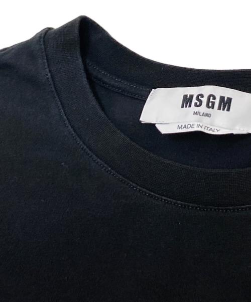 MSGM（エムエスジーエム）MSGM (エムエスジーエム) プリントTシャツ ブラック×ピンク サイズ:Sの古着・服飾アイテム