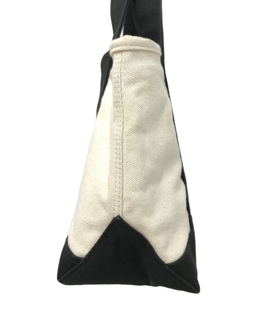 POLO RALPH LAUREN（ポロ・ラルフローレン）POLO RALPH LAUREN (ポロ・ラルフローレン) キャンバストートバッグ アイボリー×ブラックの古着・服飾アイテム