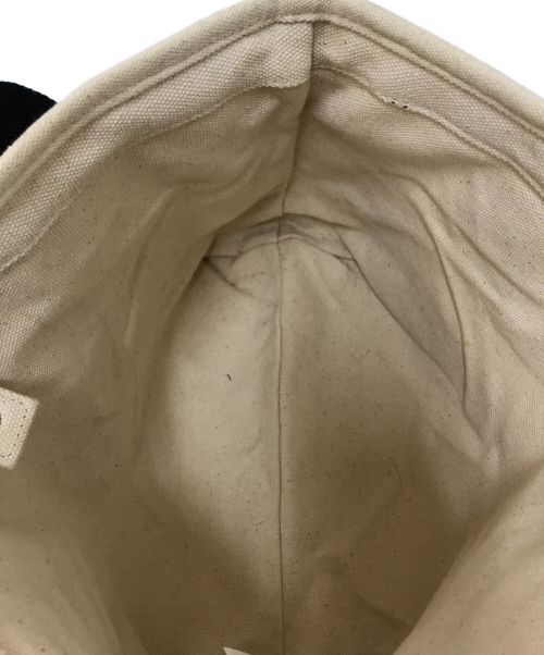 POLO RALPH LAUREN（ポロ・ラルフローレン）POLO RALPH LAUREN (ポロ・ラルフローレン) キャンバストートバッグ アイボリー×ブラックの古着・服飾アイテム