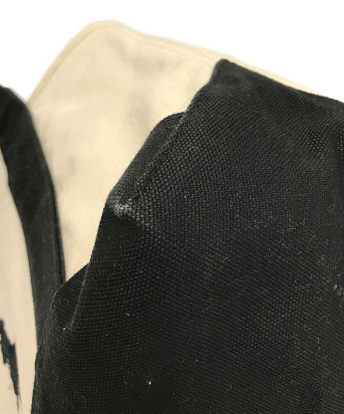 POLO RALPH LAUREN（ポロ・ラルフローレン）POLO RALPH LAUREN (ポロ・ラルフローレン) キャンバストートバッグ アイボリー×ブラックの古着・服飾アイテム